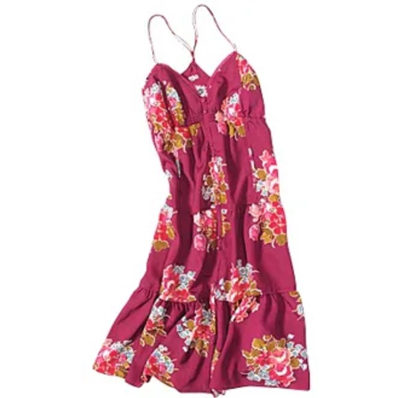 ๐ฅ American Eagle Outfitters purple gauze halter babydoll tiered dress Sz2 - Picture 16 of 16